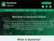 Tablet Screenshot of dystonia.ie